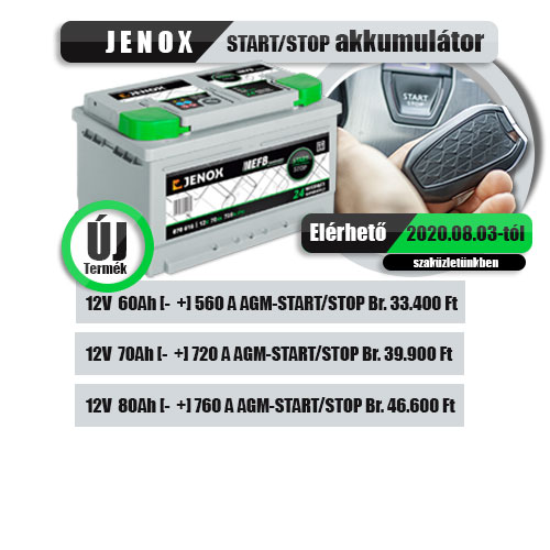 start-stop JENOX-AGM-START-STOP-akkumulator